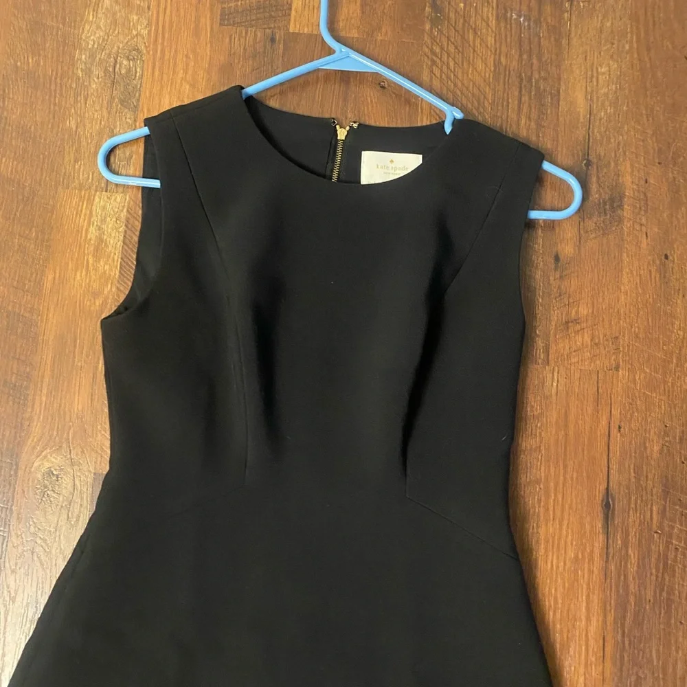 Kate Spade Stretch Crepe Flip Dress Black-size 4